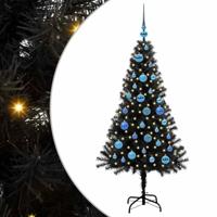 VidaXL Kerstboom met 150 led met standaard zwart 150 cm pvc - thumbnail