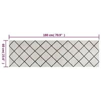 Keukenmat wasbaar geblokt 60x180 cm fluweel - thumbnail