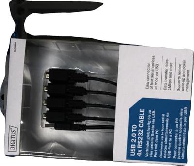 Digitus USB 2.0, Serieel Adapterkabel [1x USB-A 2.0 stekker - 4x D-sub stekker 9-polig] DA-70159 1.50 m