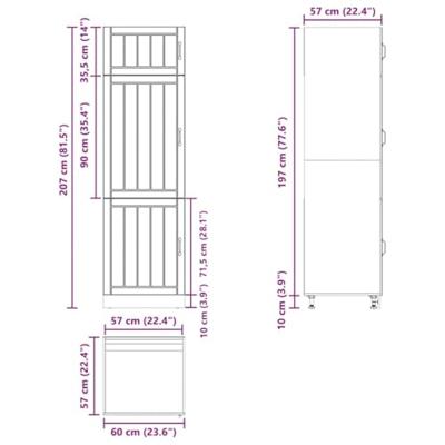 Keukenkast Lucca bewerkt hout sonoma eikenkleurig