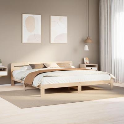 Bedframe zonder matras massief grenenhout 180x200 cm
