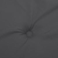 Stoelkussens 4 st lage rug 100x50x4 cm stof gemleerd antraciet - thumbnail