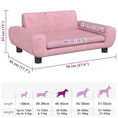 VidaXL Hondenmand 70x45x33 cm fluweel roze VidaXL Hondenmand 70x45x33 cm fluweel roze