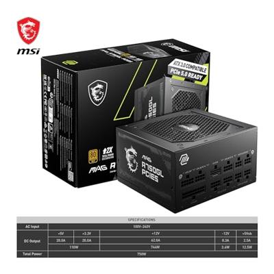Voedingsbron MSI 306-7ZP8B11-CE0 750 W 110 W 80 Plus Gold