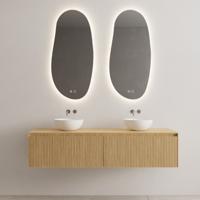 Onderkast Gliss Design Timotheus 180 CM 2 Lades Incl Topplaat Pure - thumbnail