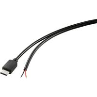 TRU COMPONENTS Stroomkabel Raspberry Pi® [1x USB-C stekker - 1x Open kabeleinde] 1.00 m Zwart - thumbnail