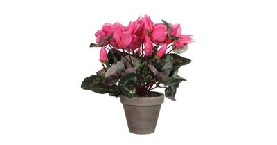 Mica Decorations kunstplant cyclaam 30cm lichtroze, groen