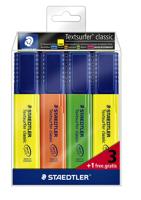Markeerstift Staedtler 364 Textsurfer set à 3 stuks assorti + 1 geel gratis - thumbnail
