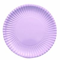 30x Platte Kartonnen Bordjes Lila Paars 23 Cm - Wegwerpborden Van Karton - Feestbordjes - Feestartikelen Tafeldecoratie - thumbnail
