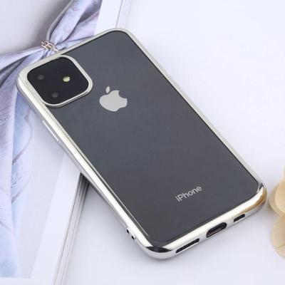 Transparante TPU anti-drop en waterdichte mobiele telefoon beschermende case voor iPhone 11 (zilver)