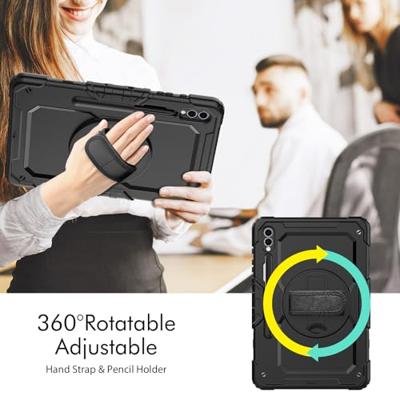 Casecentive Handstrap Pro Hardcase met handvat Galaxy Tab A9 zwart
