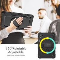 Casecentive Handstrap Pro Hardcase met handvat Galaxy Tab A9 zwart - thumbnail