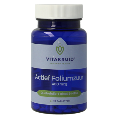 Vitakruid Actief Foliumzuur Quatrefolic® 5-MTHF 400 mcg Vitakruid Actief Foliumzuur Quatrefolic® 5-MTHF 400 mcg
