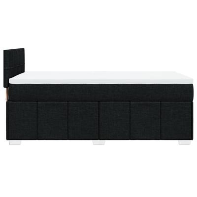 Boxspring met matras stof zwart 100x200 cm - thumbnail