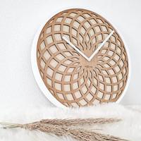 NeXtime klok 3149be sun large, ø50 cm, wall, beige - thumbnail