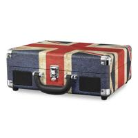 Victrola DRAAITAFEL VINYL DRAAGBARE VINTAGE KOFFER BT FLAG UK - thumbnail