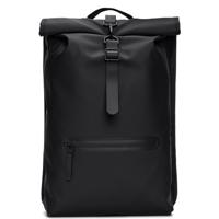 Rains Rolltop Rucksack W3 - Zwart - thumbnail