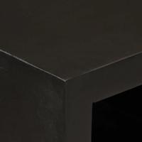 Dressoir 55x30x76 cm massief mangohout en ijzer zwart - thumbnail