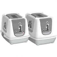 Kattenbak Trendy M 50 x 39 x 39 cm Flamingo Wit - thumbnail