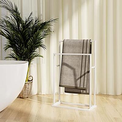 VidaXL Handdoekenrek vrijstaand 48x24x78,5 cm ijzer wit VidaXL Handdoekenrek vrijstaand 48x24x78,5 cm ijzer wit