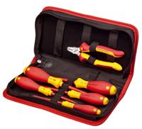 Wiha VDE-Schraubendrehersatz mit Seitenschneider 6tlg in Tasche 33969 Gereedschapsset Electricien Incl. tas 6-delig - thumbnail