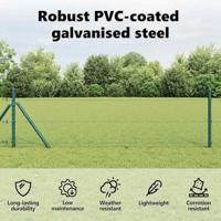 VidaXL Hexagon hek groen 0,4 x 50 m pvc - thumbnail