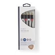 Nedis Stereo-Audiokabel | 2x RCA Male | 2x RCA Male | 2 m | 1 stuks - CABW24200AT20 CABW24200AT20 - thumbnail