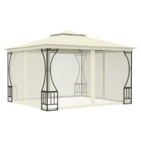 VidaXL Prieel met netten 300x300x265 cm crèmekleurig - thumbnail