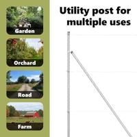 VidaXL Afrasteringspaal 13 pcs zilver staal - thumbnail