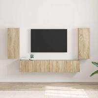 TV Wandkast 2 pcs Sonoma 30 x 31 x 80 cm Bewerkt hout - thumbnail