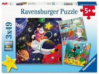 Ravensburger legpuzzel dieren ontdekkers - 3x49st. - thumbnail