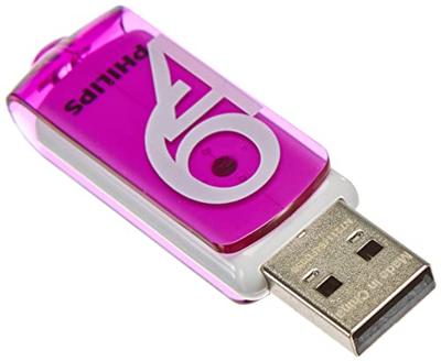 Philips FM64FD05D USB flash drive 64 GB USB Type-A 2.0 Paars, Wit Philips FM64FD05D USB flash drive 64 GB USB Type-A 2.0 Paars, Wit