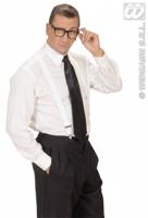 Satijnen stropdas zwart - thumbnail