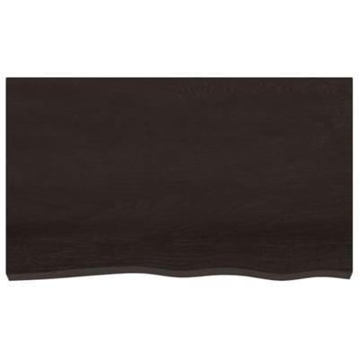 Tafelblad 100x60x(2-4)cm behandeld eikenhout donkerbruin