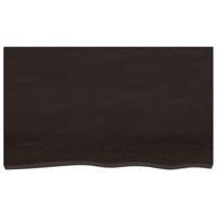 Tafelblad 100x60x(2-4)cm behandeld eikenhout donkerbruin - thumbnail