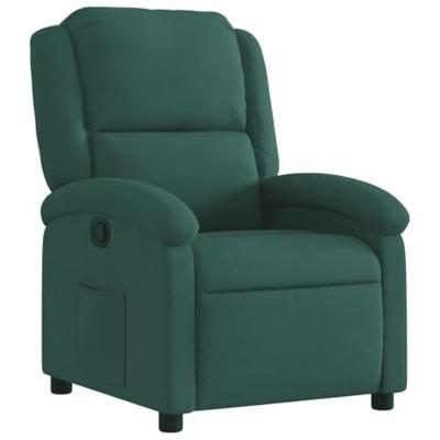 Fauteuil verstelbaar fluweel donkergroen
