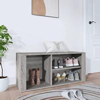 VidaXL Schoenenkast 100x35x45 cm bewerkt hout grijs sonoma - thumbnail