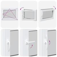 Kelderraam "RISOR" 80x60 cm draai- en kiephoek DIN rechts wit - thumbnail