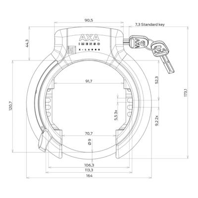 AXA Ringslot imenso x-large zwart (kaart) - thumbnail