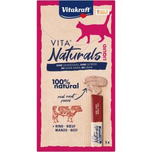 VITAKRAFT VITA NATURALS Vloeibaar rundvlees - Kattensnoepje - 5x15 g