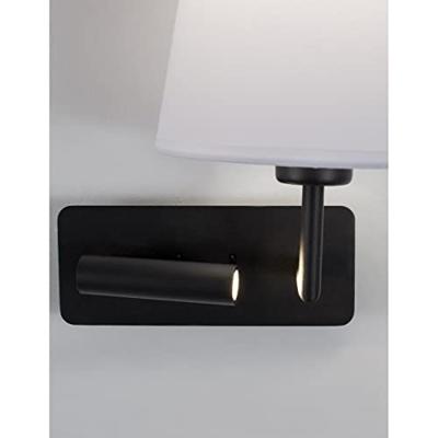 Lyora WandlampSavona zwart met witte kap - 9919151