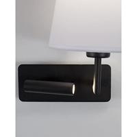 Lyora WandlampSavona zwart met witte kap - 9919151 - thumbnail