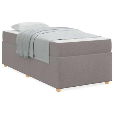 Bedframe met matras Taupe 90 x 190 cm Pocketveren