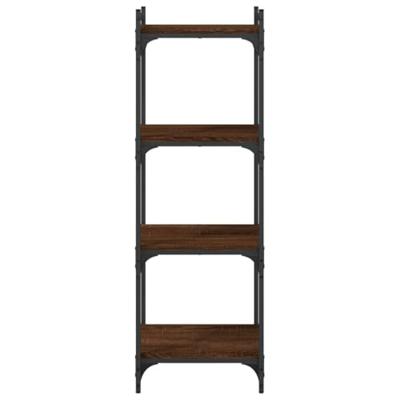 Boekenkast 4-laags 40x30x120 cm bewerkt hout bruineikenkleurig