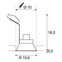 SLV 113161 Horn-O Inbouwlamp LED GU10 50 W Wit (mat) - thumbnail