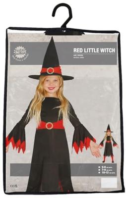 Heksje zwart/rood kind