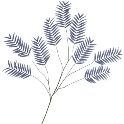 Daan Kromhout Kunsttak palm leaf zijde blauw 150 cm | 6 stuks