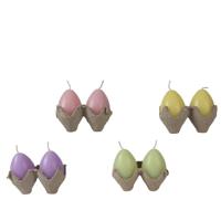 Kaars ei d4,5h6,4 cm a4 2st Decoris - Decoris - thumbnail