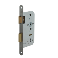 Nemef 646 Deurslot | DM60mm | S72mm | krukgat 8mm | voorplaat RVS 20x235mm afgerond | messing nachtschoot | 2 sleutels | DR 2+4 - 9064617652 - thumbnail