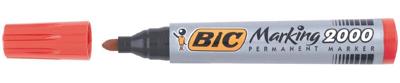 Bic permanent marker 2000-2300 rood, schrijfbreedte 1,7 mm, ronde punt